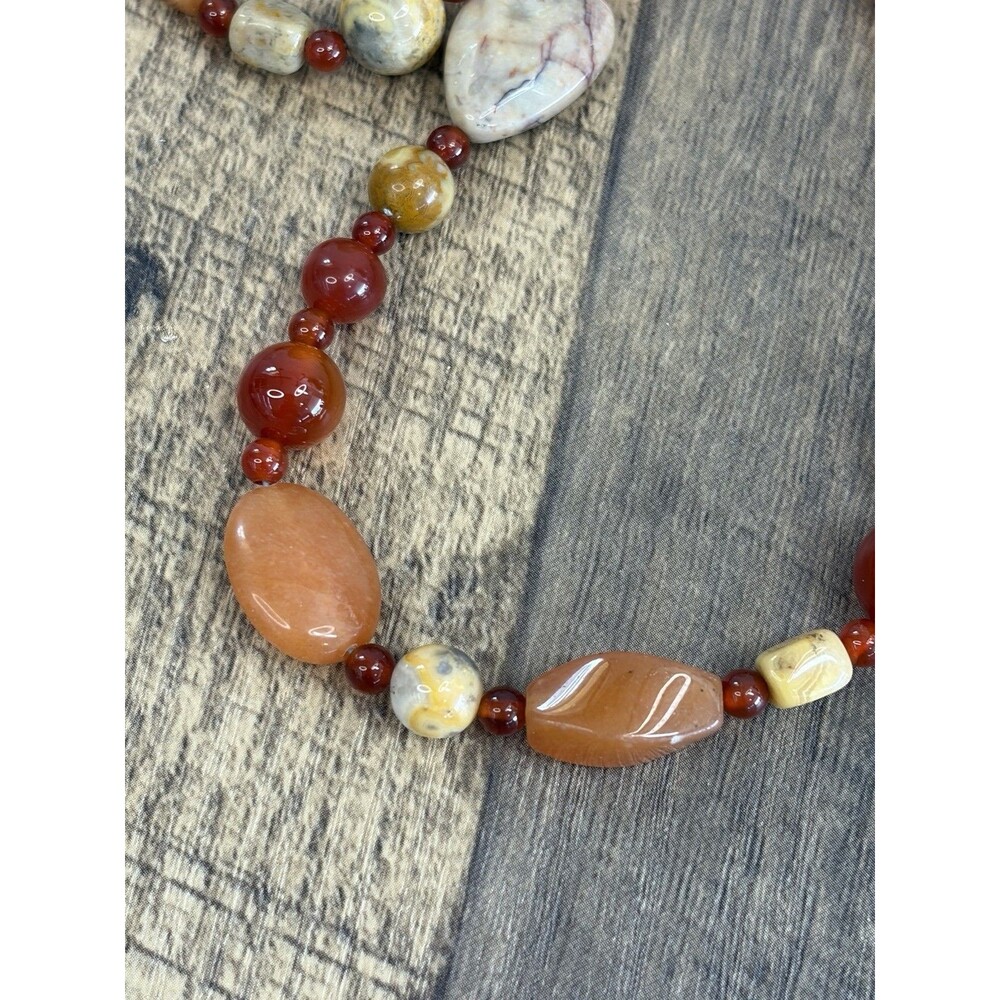 Carnelian Necklace DTR Jay King Long Strand Semi Precious beads 60” Signed Mint - Picture 2 of 8